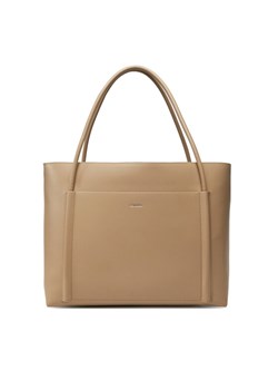 Calvin Klein Torebka Ck Linn Large Shopper K60K613109 Beżowy ze sklepu MODIVO w kategorii Torby Shopper bag - zdjęcie 182629164