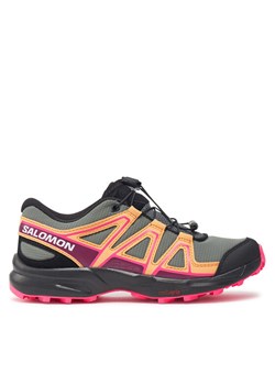 Salomon Trekkingi Speedcross L47561400 Szary ze sklepu MODIVO w kategorii Buty trekkingowe dziecięce - zdjęcie 182629191