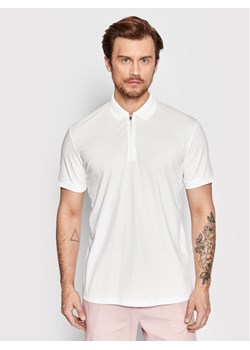 Selected Homme Polo Fave 16079026 Biały Regular Fit ze sklepu MODIVO w kategorii T-shirty męskie - zdjęcie 182629292