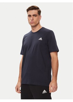 adidas T-Shirt Essentials Single Jersey Embroidered Small Logo T-Shirt HY3404 Niebieski Regular Fit ze sklepu MODIVO w kategorii T-shirty męskie - zdjęcie 182629344