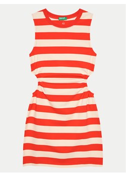 United Colors Of Benetton Sukienka letnia 34QCCV00S Czerwony Regular Fit ze sklepu MODIVO w kategorii Sukienki dziewczęce - zdjęcie 182629370