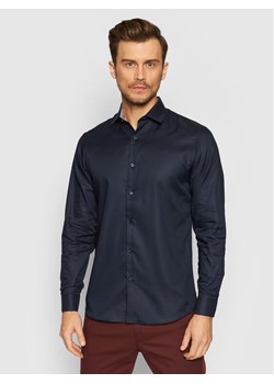 Selected Homme Koszula New Mark 16058640 Granatowy Slim Fit ze sklepu MODIVO w kategorii Koszule męskie - zdjęcie 182629421
