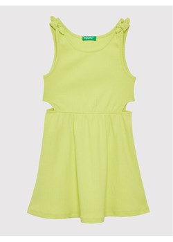 United Colors Of Benetton Sukienka letnia 3HCGCV005 Żółty Regular Fit ze sklepu MODIVO w kategorii Sukienki dziewczęce - zdjęcie 182629451