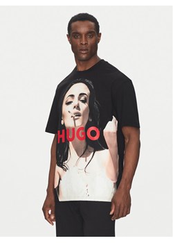 HUGO T-Shirt Duwedie 50535314 Czarny Oversize ze sklepu MODIVO w kategorii T-shirty męskie - zdjęcie 182629571