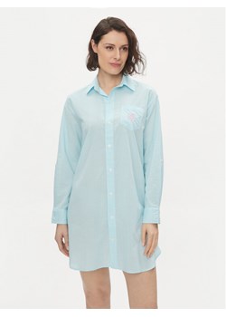 Lauren Ralph Lauren Koszula nocna ILN32317 Błękitny ze sklepu MODIVO w kategorii Koszule nocne - zdjęcie 182629594