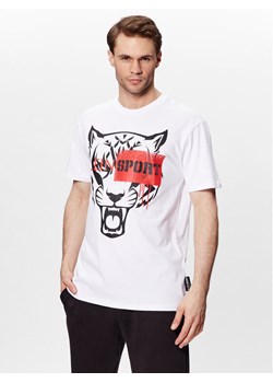 Plein Sport T-Shirt SACC MTK6029 SJY001N Biały Regular Fit ze sklepu MODIVO w kategorii T-shirty męskie - zdjęcie 182629780