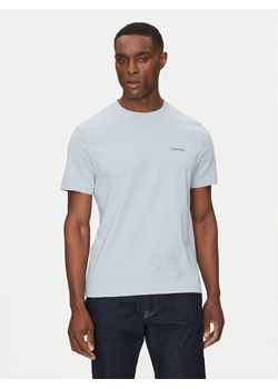 Calvin Klein T-Shirt Linear Box Logo K10K114152 Błękitny Regular Fit ze sklepu MODIVO w kategorii T-shirty męskie - zdjęcie 182629811