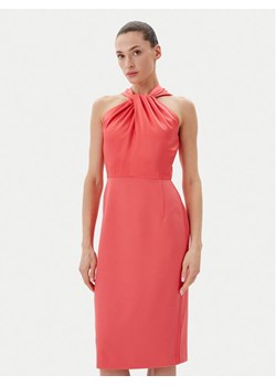 BOSS Sukienka koktajlowa Datinar 50538291 Koralowy Slim Fit ze sklepu MODIVO w kategorii Sukienki - zdjęcie 182629813