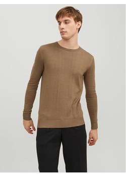 Jack&Jones Sweter 12208364 Brązowy Regular Fit ze sklepu MODIVO w kategorii Swetry męskie - zdjęcie 182629903