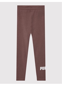 Puma Legginsy Logo 587035 Fioletowy Slim Fit ze sklepu MODIVO w kategorii Spodnie dziewczęce - zdjęcie 182629991