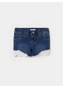 NAME IT Szorty jeansowe 13197440 Granatowy Slim Fit ze sklepu MODIVO w kategorii Spodenki dziewczęce - zdjęcie 182630040