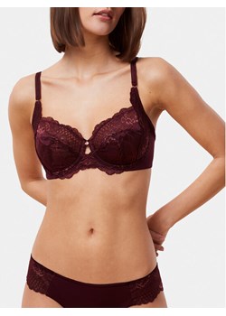 Triumph Biustonosz z fiszbiną Wild Peony Florale W 10209608 Bordowy ze sklepu MODIVO w kategorii Biustonosze - zdjęcie 182630281