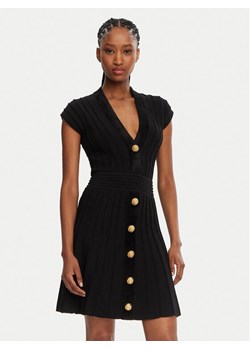 Balmain Sukienka dzianinowa DF0R7086KH64 Czarny Regular Fit ze sklepu MODIVO w kategorii Sukienki - zdjęcie 182630334