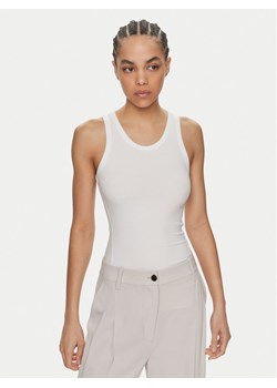 Calvin Klein Top K20K206554 Biały Slim Fit ze sklepu MODIVO w kategorii Bluzki damskie - zdjęcie 182630820