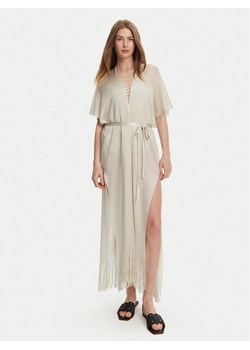 Max Mara Beachwear Kimono Zarelia 2516691029 Beżowy Relaxed Fit ze sklepu MODIVO w kategorii Odzież plażowa - zdjęcie 182631001