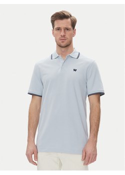 Wrangler Polo 112362830 Błękitny Regular Fit ze sklepu MODIVO w kategorii T-shirty męskie - zdjęcie 182631231