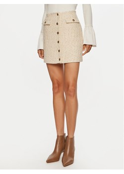 TWINSET Spódnica mini 242TP2125 Écru Slim Fit ze sklepu MODIVO w kategorii Spódnice - zdjęcie 182631244