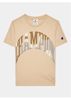 Champion T-Shirt 306362 Beżowy Regular Fit ze sklepu MODIVO w kategorii T-shirty chłopięce - zdjęcie 182631254