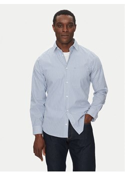 Calvin Klein Koszula Poplin Stripe L/S Shirt K10K114445 Niebieski Regular Fit ze sklepu MODIVO w kategorii Koszule męskie - zdjęcie 182631264