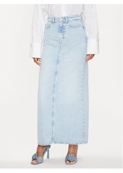 Guess Spódnica jeansowa Wenona W4GD53 D5B66 Błękitny Regular Fit ze sklepu MODIVO w kategorii Spódnice - zdjęcie 182631333
