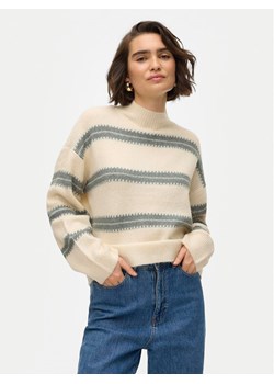 Vero Moda Golf Dazzle 10310850 Beżowy Loose Fit ze sklepu MODIVO w kategorii Swetry damskie - zdjęcie 182631343