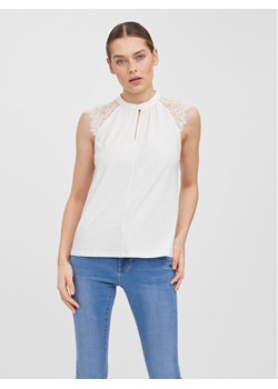 Vero Moda Bluzka Milla 10226072 Biały Regular Fit ze sklepu MODIVO w kategorii Bluzki damskie - zdjęcie 182631362