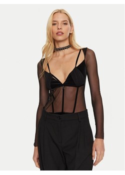 Patrizia Pepe Body 2M4400/J230-K103 Czarny Regular Fit ze sklepu MODIVO w kategorii Bluzki damskie - zdjęcie 182631370