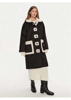 Munthe Kożuch Tibur 243154024342 Czarny Oversize ze sklepu MODIVO w kategorii Kożuchy - zdjęcie 182631471