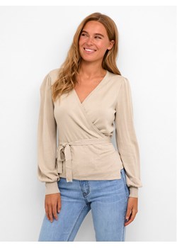 Kaffe Bluzka Anno 10506289 Beżowy Slim Fit ze sklepu MODIVO w kategorii Bluzki damskie - zdjęcie 182631604