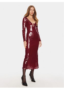 BARDOT Sukienka koktajlowa Verona 58859DB Bordowy Slim Fit ze sklepu MODIVO w kategorii Sukienki - zdjęcie 182631732