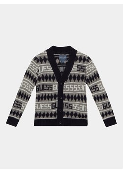 Guess Kardigan N3BR09 Z39G0 Szary Regular Fit ze sklepu MODIVO w kategorii Swetry dziewczęce - zdjęcie 182631752