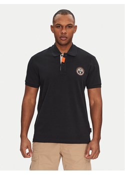 Napapijri Polo E-Clanis NP0A4ID39411 Czarny Regular Fit ze sklepu MODIVO w kategorii T-shirty męskie - zdjęcie 182631844