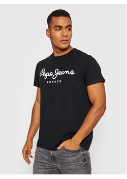 Pepe Jeans T-Shirt Original PM508210 Czarny Slim Fit ze sklepu MODIVO w kategorii T-shirty męskie - zdjęcie 182631980