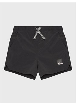 Jack Wolfskin Szorty materiałowe Teen 1609871 Czarny Regular Fit ze sklepu MODIVO w kategorii Spodenki chłopięce - zdjęcie 182632192