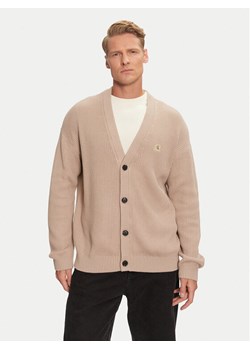 Calvin Klein Jeans Kardigan J30J326201 Beżowy Regular Fit ze sklepu MODIVO w kategorii Swetry męskie - zdjęcie 182632223