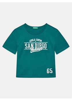 United Colors Of Benetton T-Shirt 3096C10LG Zielony Regular Fit ze sklepu MODIVO w kategorii T-shirty chłopięce - zdjęcie 182632242