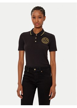 Versace Jeans Couture Polo 78HAGT00 Czarny Regular Fit ze sklepu MODIVO w kategorii Bluzki damskie - zdjęcie 182632722