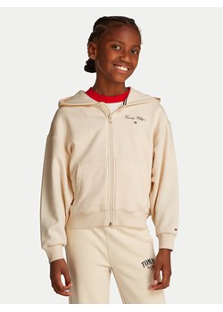 Tommy Hilfiger Bluza Varsity KG0KG08318 Beżowy Regular Fit ze sklepu MODIVO w kategorii Bluzy dziewczęce - zdjęcie 182632953