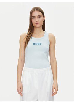 BOSS Top C-Ematite 50536985 Błękitny Slim Fit ze sklepu MODIVO w kategorii Bluzki damskie - zdjęcie 182632993