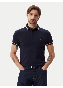 Tommy Hilfiger Polo Tipped MW0MW37346 Granatowy Slim Fit ze sklepu MODIVO w kategorii T-shirty męskie - zdjęcie 182633022