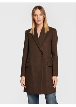 Zadig&Voltaire Płaszcz wełniany Marco WWCO00186 Brązowy Regular Fit ze sklepu MODIVO w kategorii Płaszcze damskie - zdjęcie 182633353
