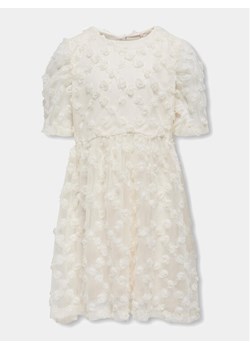 Kids ONLY Sukienka elegancka Rosita 15320277 Biały Regular Fit ze sklepu MODIVO w kategorii Sukienki dziewczęce - zdjęcie 182633522