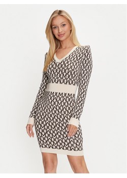 Marciano Guess Sukienka dzianinowa 4YGK74 5036Z Beżowy Regular Fit ze sklepu MODIVO w kategorii Sukienki - zdjęcie 182633573