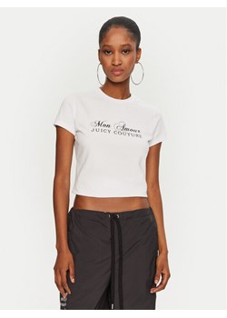 Juicy Couture T-Shirt Mon Amour JCSCT224407 Biały Slim Fit ze sklepu MODIVO w kategorii Bluzki damskie - zdjęcie 182633594