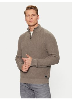 s.Oliver Sweter 2150765 Brązowy Regular Fit ze sklepu MODIVO w kategorii Swetry męskie - zdjęcie 182633622