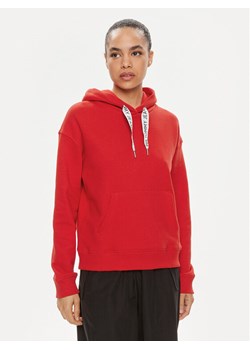 Tommy Jeans Bluza Logo Drawcord DW0DW17794 Czerwony Boxy Fit ze sklepu MODIVO w kategorii Bluzy damskie - zdjęcie 182633732