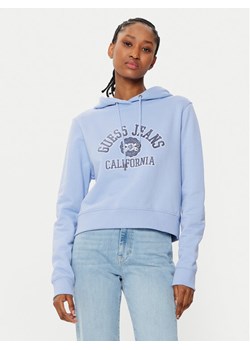 Guess Bluza W5RQ29 K68I4 Niebieski Regular Fit ze sklepu MODIVO w kategorii Bluzy damskie - zdjęcie 182633951