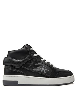 Calvin Klein Jeans Sneakersy Basket Cupsole High Mix Ml Mtr YW0YW01489 Czarny ze sklepu MODIVO w kategorii Buty sportowe damskie - zdjęcie 182634041