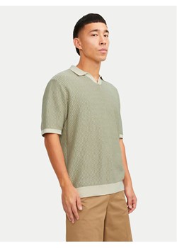 Jack&Jones Polo Jormykonos 12255950 Zielony Regular Fit ze sklepu MODIVO w kategorii T-shirty męskie - zdjęcie 182634054