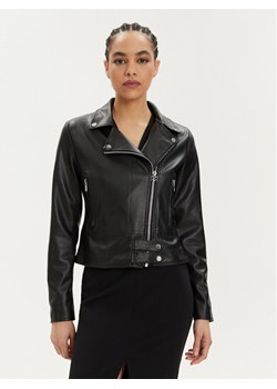Rinascimento Kurtka z imitacji skóry CFC0111704003 Czarny Regular Fit ze sklepu MODIVO w kategorii Kurtki damskie - zdjęcie 182634454